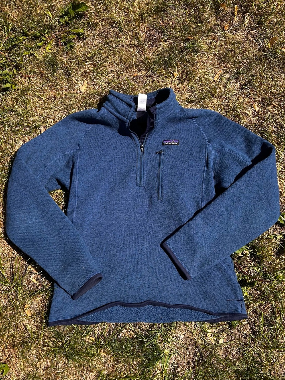 Patagonia Navy and Royal Blue Fleece Quarter-Zip